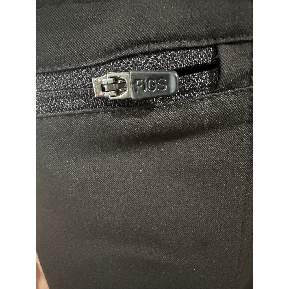 FIGS HW Zamora Jogger Scrub Pants Black High Waist Petite Large W22SW2012P - Picture 3 of 7